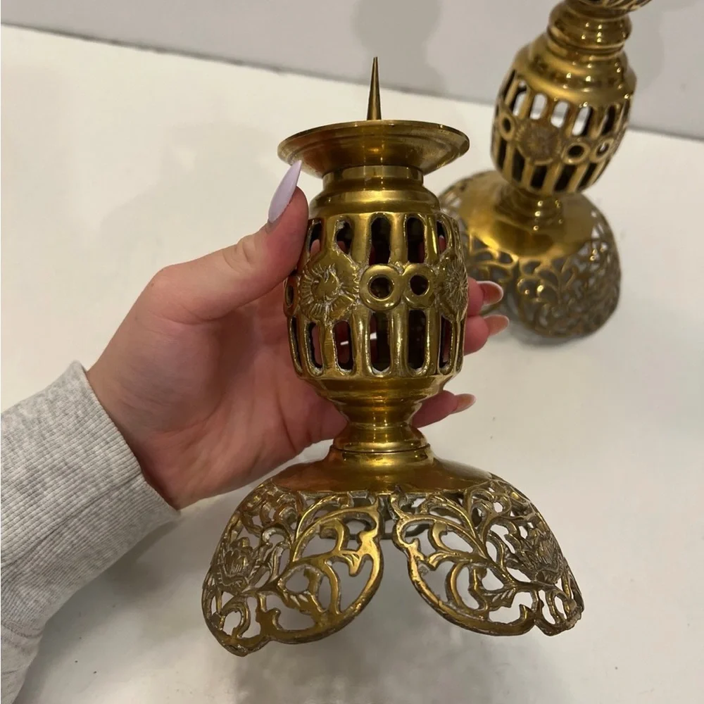 Elegant Gold Candle Holders